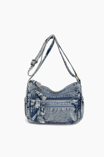 Marla Adjustable Strap Denim Crossbody Bag