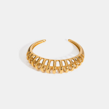 Eliza 18K Gold-Plated Stainless Steel Cutout Bracelet