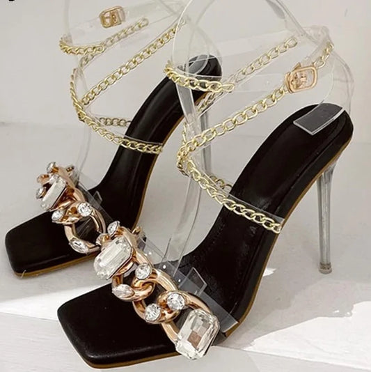 Crystal Snake Heels