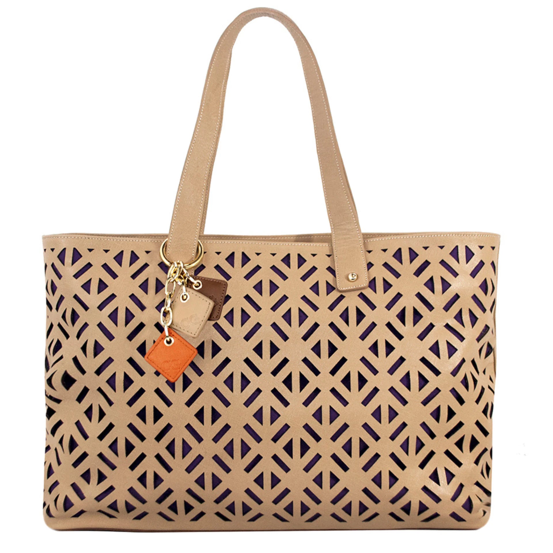 Grace Leather Tote  -Tan