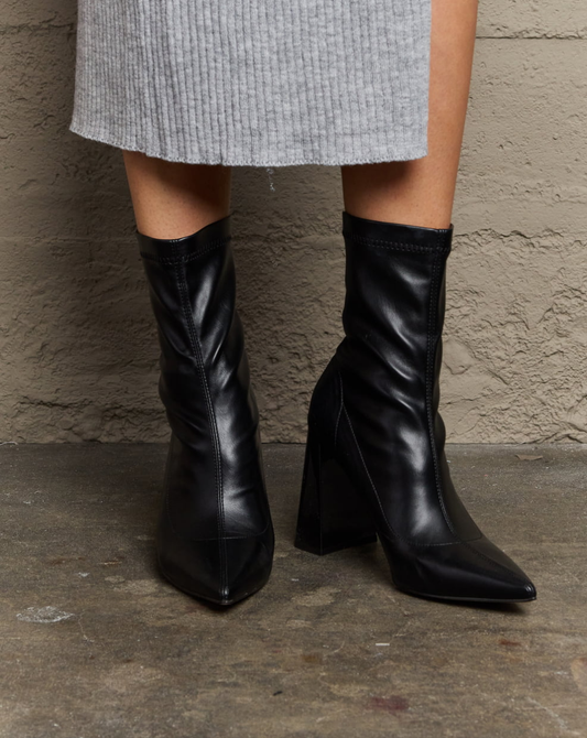 Stacy Block Heel Sock Boots