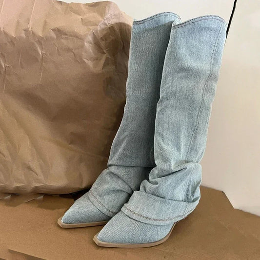 Alexa Denim Boots