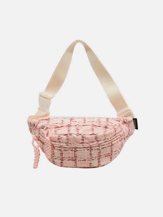 Lily Plaid Polyester Crossbody Bag