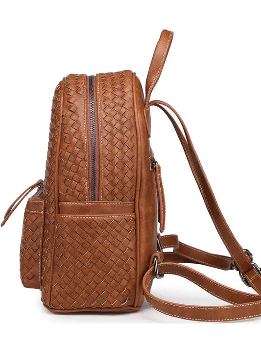 Safari Woven Backpack Purse