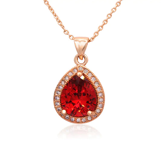 Red Zircon Jewelry Set