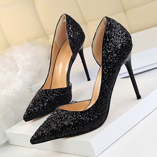 Glitter Me Kitten Heel