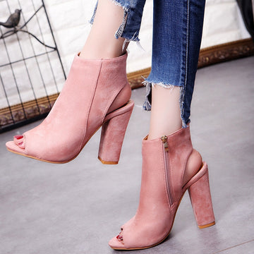 La Salle Faux Suede Heels